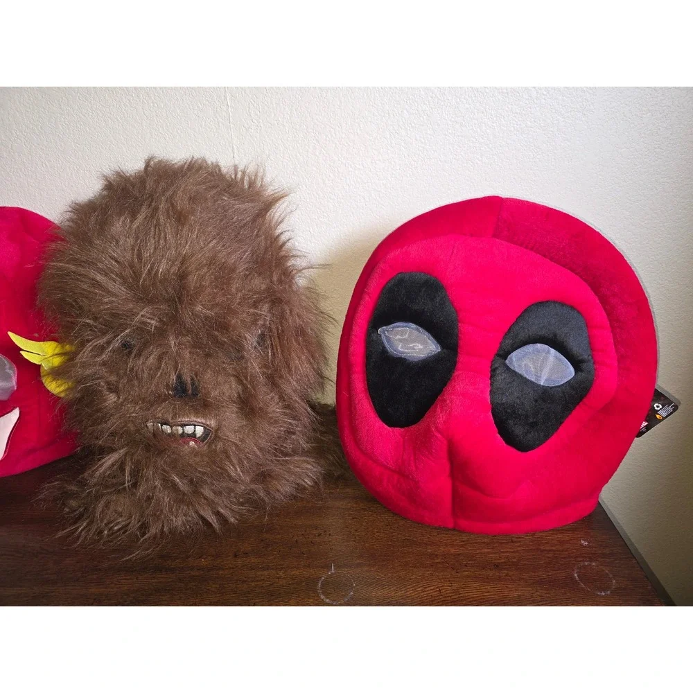 Dan Dee Plush Mascot Head Mask Lot TMNT Flash Deadpool Chewbacca Animal Costume